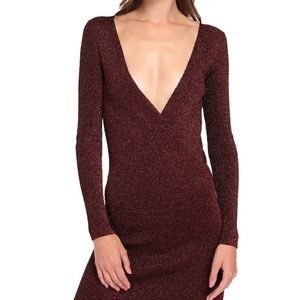 NWT $1300 Missoni Orange Label Low Cut Wrap Effect Dress IT 40, US 4 S